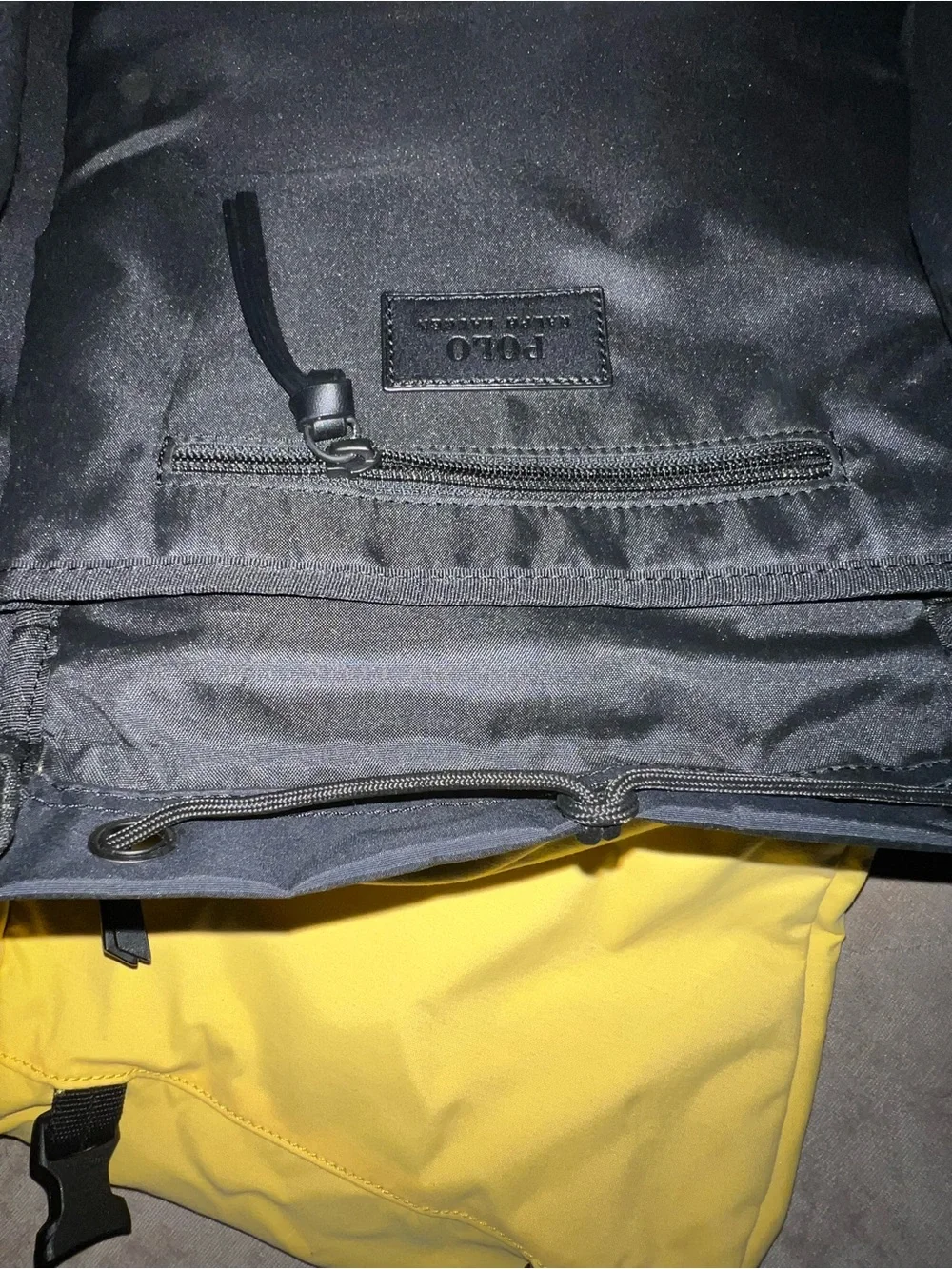 Polo by Ralph Lauren Black, Yellow & Navy 'Snow Beach' Backpack